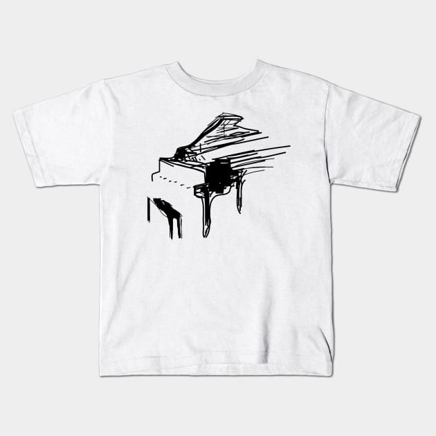 Piano Kids T-Shirt by vivalarevolucio